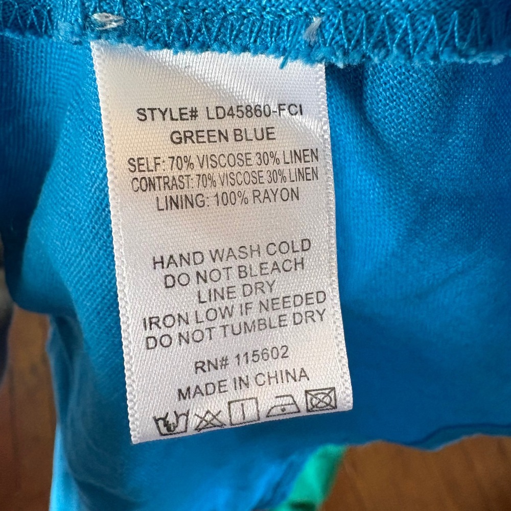 Lush Green Blue Cutout‎ Mini Dress Women's Size Medium - Picture 5 of 6